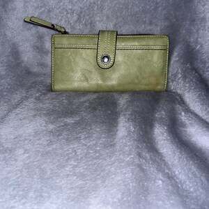 Fossil Olive Green Leather Bifold Wallet